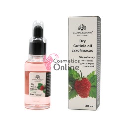 Ulei tratament pentru cuticule Global Fashion, cu pipeta, aromă de Capsuna, 30 ml, art 22318